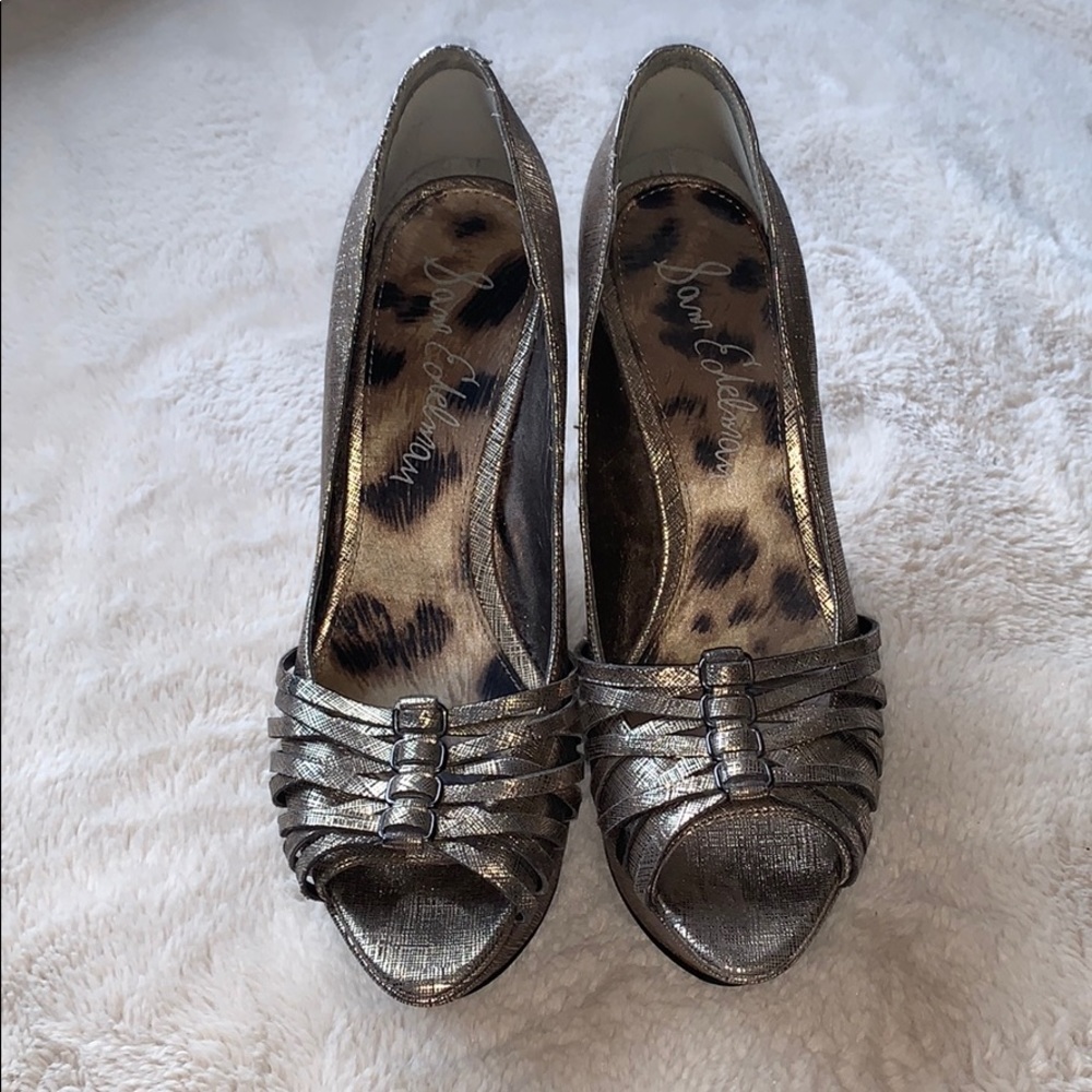 Sam Edelman Gold Wedges